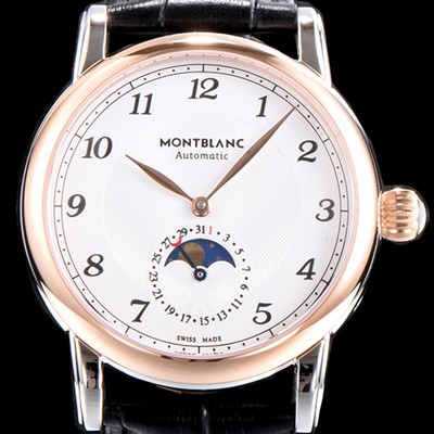 SA급 몽블랑 남성용 박서준이 선택한 드라마 속 그 시계!! U0117327 스타 레거시 문페이즈 아이코닉 스타 컬력션 화이트 다이얼 오토매틱 무브먼트 MON0400 xx