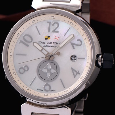 SA급 루이비통 남성용 자개 무늬 화이트 다이얼 탕부르 LOU4210 xx