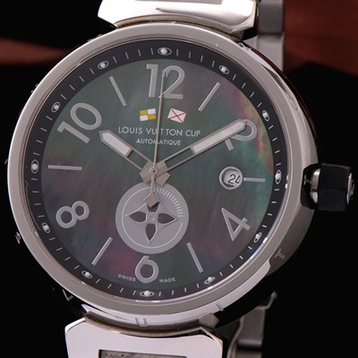 SA급 루이비통 남성용 자개 무늬 블루 다이얼 탕부르 LOU4211 xx