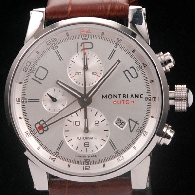 SA급 몽블랑 남성용 타임워커 크로노 SS 실버 다이얼 43mm mon00051 MON4200 xx