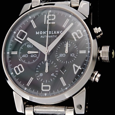 SA급 몽블랑 남성용 몽블랑 타임워커 크로노 SS 블랙 다이얼 MON4222 xx