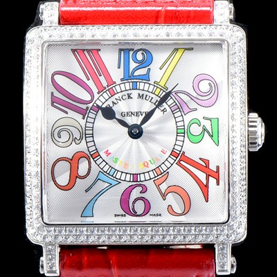 SA급 프랭크 뮬러 남성용 마스터 스퀘어 6000 K SC DT COL DRM V D 레이디 워치 쥬얼 다이아몬드 베젤 크레이지 아워 다이얼 스위스 오토매틱 무브먼 FRA4431 xx