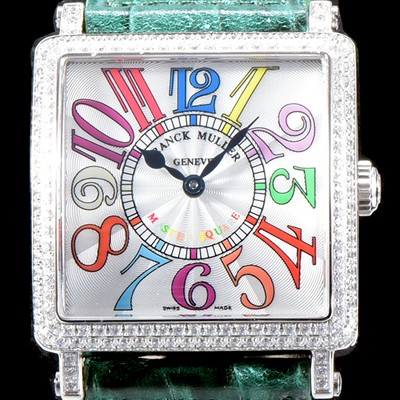 SA급 프랭크 뮬러 남성용 마스터 스퀘어 6000 K SC DT COL DRM V D 레이디 워치 쥬얼 다이아몬드 베젤 크레이지 아워 다이얼 스위스 오토매틱 무브먼 FRA4430 xx