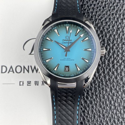 SA급 오메가 남성용 씨마스터 220.32.41.21.03.001 아쿠아 테라 150M 마스터 41mm 크로노미터 오토매틱 Cal.8900타입 터쿼이즈 다이얼 omg0267 xx
