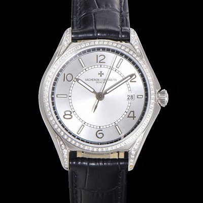 SA급 바쉐론 콘스탄틴 남성용 피프티식스 Ref.4600E 오토매틱 1326 타입 40mm 보석/큐빅 가죽줄 실버 다이얼 vac1146 xx