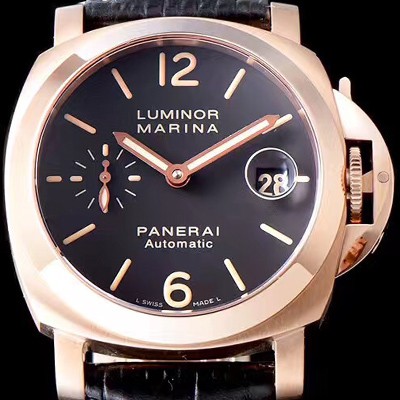 SA급 파네라이 남성용 루미너 마리나 164 골드 에디션 블랙다이얼 PAN1211 xx