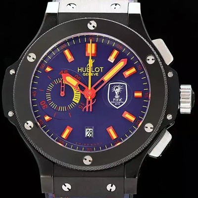 SA급 휴블렛 남성용 빅뱅 2010 남아공월드컵 FIFA 버전 오토매틱 블랙다이얼 HUB4211 xx
