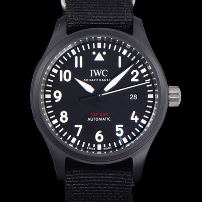 SA급 아이더블유씨 남성용 파일럿 IW326906 마크 탑건 에디션 오토매틱 40mm 세라믹재질 나토천/가죽줄 믹스 블랙다이얼 iwc29048 xx