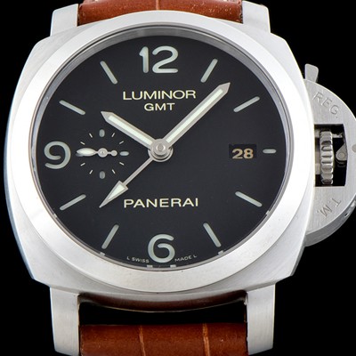 SA급 파네라이 남성용 루미노르 1950 지엠티 PAM00320 3Days 오토매틱 Cal. P.9001 무브먼트 블랙 다이얼 PAN1213 xx