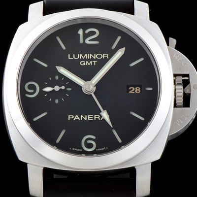 SA급 파네라이 남성용 루미노르1950 지엠티 PAM00320 3Days 오토매틱 Cal. P.9001 무브먼트 블랙 다이얼 PAN0222 xx