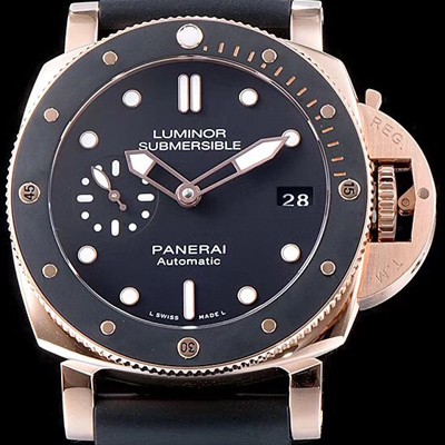 SA급 파네라이 남성용 서브멀시브 PAM00684 18K 로즈골드 오토매틱 Cal.P.9010 므브먼트 블랙 다이얼 PAM42010 xx