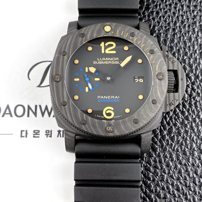 SA급 파네라이 남성용 루미노르 서브머서블 1950 카보테크 3데이즈 오토매틱 PAM00616 블랙 다이얼 PAN0455 xx