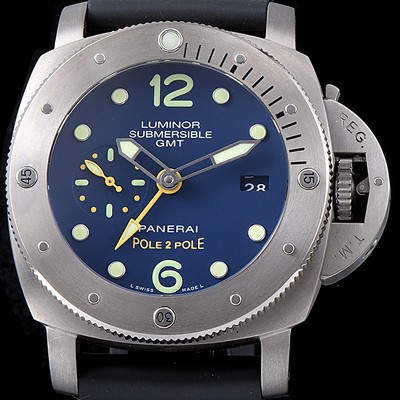SA급 파네라이 남성용 서브머시블 1950 3Days 지엠티 pam00719 티타늄 다이버워치 오토메틱 Cal.P 9001 무브먼트 블루 다이얼 PAN1219 xx