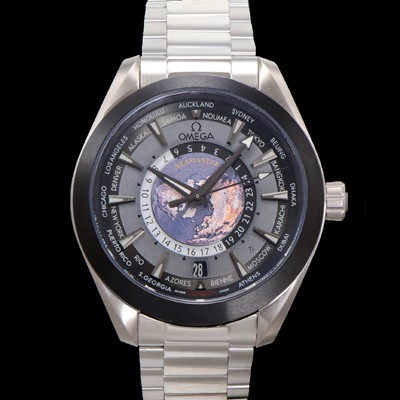 SA급 오메가 남성용 씨마스터 220.92.43.22.99.001 아쿠아테라 150M GMT 월드타이머 43미리 오토매틱 Cal. 8938 타입 메탈줄 그레이 다이얼 omg20242 xx