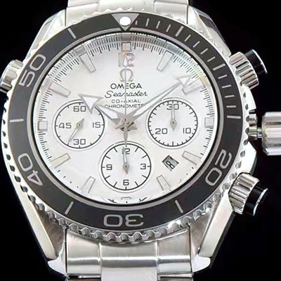 SA급 오메가 남성용 시마스터 플래닛오션 222.30.38.50.01 크로노그래프 화이트 다이얼 오토매틱 무브먼트 OMG00014 xx