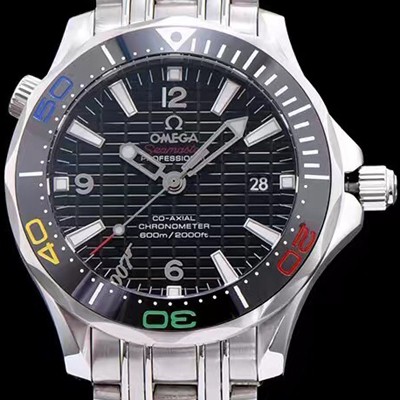 SA급 오메가 남성용 시마스터 블랙 다이얼 오토매틱 무브먼트 OMG0014 xx
