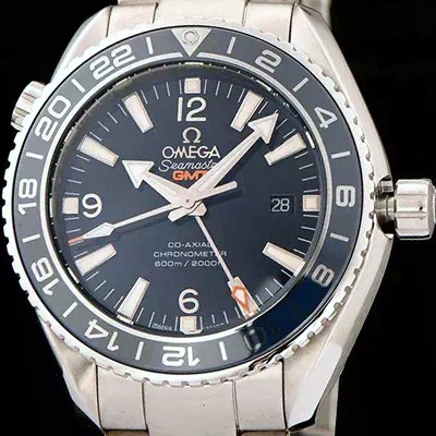 SA급 오메가 남성용 시마스터 플래닛 오션 코엑시얼 지엠티 블루다이얼 오토매틱 무브먼트 OMG0311 xx