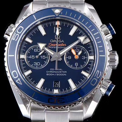SA급 오메가 남성용 씨마스터 ETA-7750 오토매틱 무브먼트 블루 다이얼 OMG0055 xx