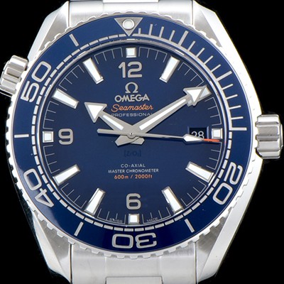 SA급 오메가 남성용 시마스터 플래닛 오션600M 215.30.44.21.03.001 코-액시얼 마스터 크로노미터 블루 다이얼 브레이슬릿 오토매틱 무브먼트 OMG05067 xx