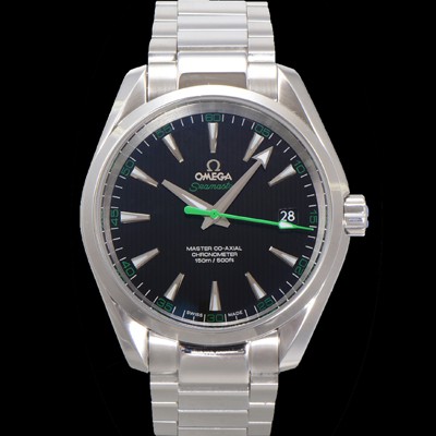 SA급 오메가 남성용 씨마스터 231.10.42.21.01.004 아쿠아테라 150M 코-액시얼 골프 에디션 41.5mm 블랙 다이얼 오토매틱 무브먼트 omg20223 xx