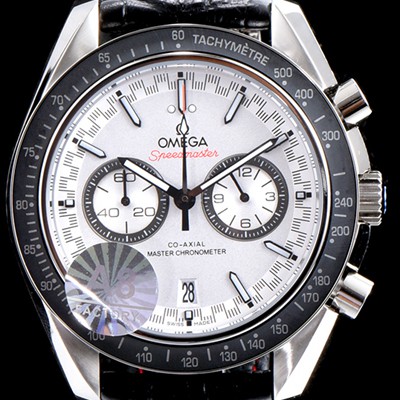SA급 오메가 남성용 스피드마스터 329.33.44.51.04.001 레이싱 코-액시얼 마스터 크로노미터 타키미터 크로노그래프 화이트 다이얼 일본 수입산 쿼츠 무브먼트 OMG00003 xx