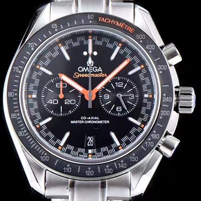 SA급 오메가 남성용 스피드마스터 329.30.44.51.01.002 레이싱 코-액시얼 마스터 크로노미터 타키미터 크로노그래프 브레이슬릿 블랙 다이얼 일본 수입산 쿼츠 무브먼트 OMG0540 xx