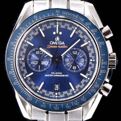 SA급 오메가 남성용 스피드마스터 329.53.44.51.03.001 레이싱 코-액시얼 마스터 크로노미터 타키미터 크로노그래프 브레이슬릿 블루 다이얼 일본 수입산 쿼츠 무브먼트 OMG05089 xx