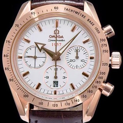 SA급 오메가 남성용 스피드마스터 1957 화이트 다이얼 오토매틱 무브먼트 OMG0341 xx