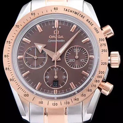 SA급 오메가 남성용 스피드 마스터 브라운 다이얼 오토매틱 무브먼트 OMG0010 xx
