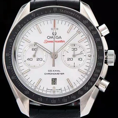 SA급 오메가 남성용 스피드마스터 크로노그래프 화이트 다이얼 블랙베젤 OMG0150 xx