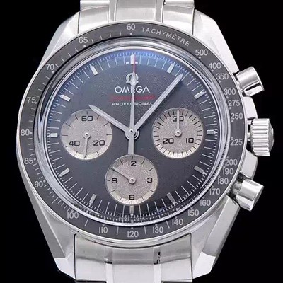 SA급 오메가 남성용 스피드마스터 그레이 다이얼 핸드 와인딩 무브먼트 OMG00007 xx