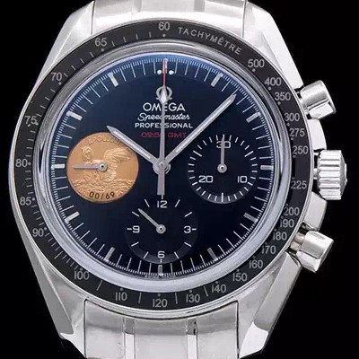 SA급 오메가 남성용 스피드마스터 아폴로 II 블랙 다이얼 핸드 와인딩 무브먼트 OMG0003 xx