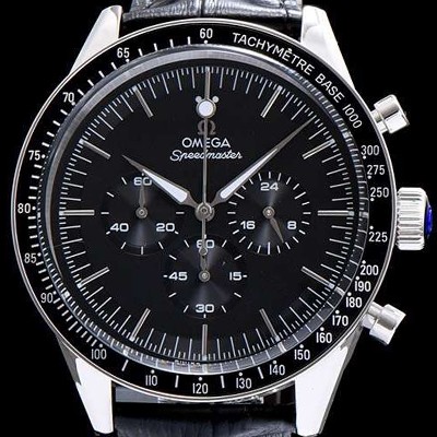 SA급 오메가 남성용 스피드마스터 블랙 다이얼 일본쿼츠 OMG0003 xx