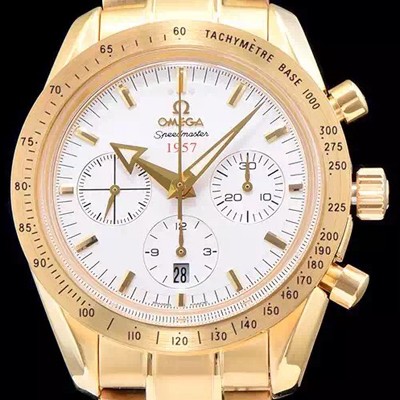 SA급 오메가 남성용 스피드 마스터 화이트 다이얼 오토매틱 무브먼트 OMG0011 xx