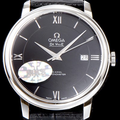 SA급 오메가 남성용 드빌 424.13.40.20.01.001 프레스티지 코-액시얼 블랙 다이얼 오토매틱 무브먼트 OMG0014 xx