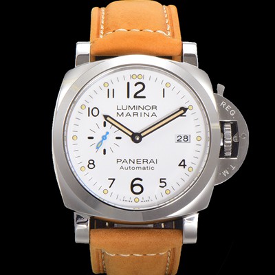 SA급 파네라이 남성용 루미노르 마리나 1950 3데이스 PAM01499 44mm 오토매틱 Cal.P.9010 타입 가죽줄 화이트 다이얼 pan5198 xx
