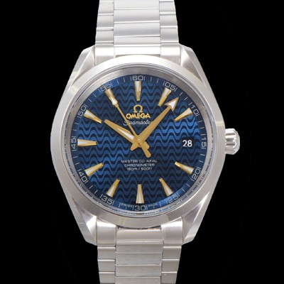 SA급 오메가 남성용 씨마스터 231.10.42.21.03.006 아쿠아테라 150M 마스터 코-액시얼 41.5MM 크로노미터 블루 래커드 다이얼 오토매틱 무브먼트 omg20229 xx