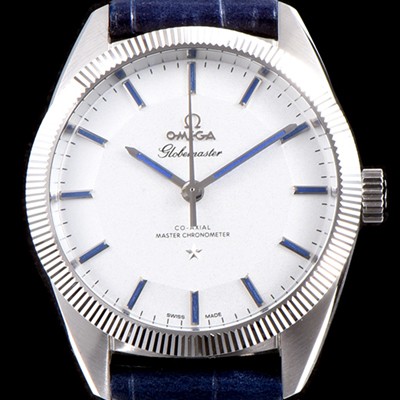 SA급 오메가 남성용 컨스틸레이션 130.93.39.21.99.001 글로브마스터 오메가 코-액시얼 마스터 크로노미터 화이트 다이얼 오토매틱 무브먼트 OMG00013 xx