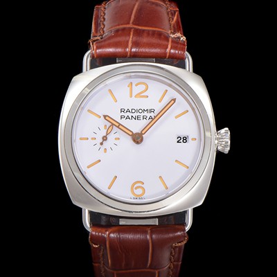 SA급 파네라이 남성용 라디오미르 콰란타 PAM01292 40mm 오토매틱 가죽줄 화이트 다이얼 pan5203 xx