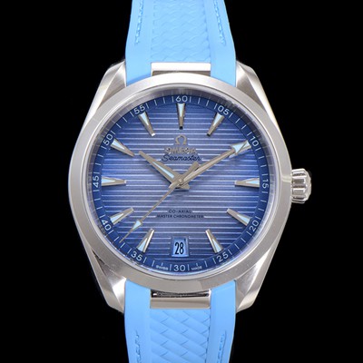 SA급 오메가 남성용 씨마스터 신제품 220.12.41.21.03.008 아쿠아테라 코-액시얼 41mm 오토매틱 Cal.8900 타입 우레탄줄 썸머 블루 다이얼 omg20249 xx