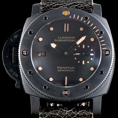 SA급 파네라이 남성용 서브멀시브 3데이즈 세라미카 데스트로 PAM00607 오토매틱 Cal.P9000 타입 47mm 블랙 다이얼 pan5221 xx