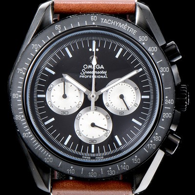 SA급 오메가 남성용 스피드마스터 311.32.42.30.01.001 문워치 기념 리미티드 에디션 스피디 튜즈데이 블랙 PVD 특수 코팅 케이스 크로노그래프 블랙 다이얼 스위스 쿼츠 무브먼트 OMG0522 xx