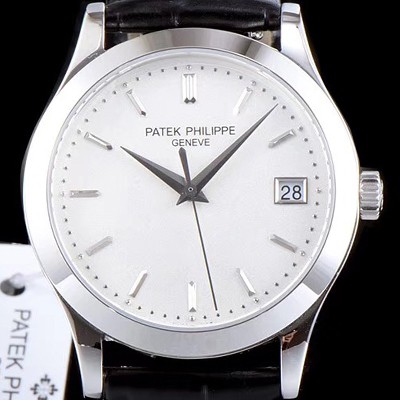 SA급 파텍필립 남성용 칼라트라바 5296G-010 화이트 다이얼 오토매틱 무브먼트 PAT0101 xx