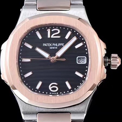 SA급 파텍필립 남성용 노틸러스 스위스 쿼츠 블랙 다이얼 PAT0241 xx