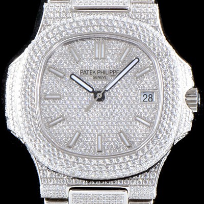 SA급 파텝필립 남성용 파텍필립 5719/10G-010 노틸러스 스위프 세컨즈 럭셔리한 최상급쥬얼 다이아몬드 풀 셋팅 브레이슬릿 Cal.324 S C 오토매틱 무브먼트 PAT0105 xx