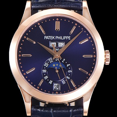 SA급 파텍필립 남성용 컴플리케이션 5396R-014 에뉴얼 캘린더 39MM UP!! 데이-데이트 문페이즈 18K 로즈골드 케이스 네이비 다이얼 Cal.324 S C 오토매틱 무브먼트 PAT0150 xx