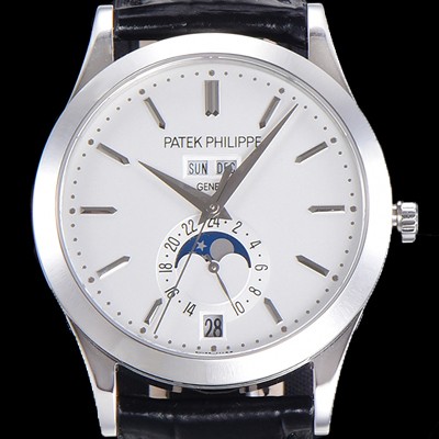 SA급 파텍필립 남성용 신형!!컴플리케이션 5396G-011 에뉴얼 캘린더 데이-데이트 문페이즈 화이트 다이얼 Cal.324 S C 오토매틱 무브먼트 PAT0100 xx