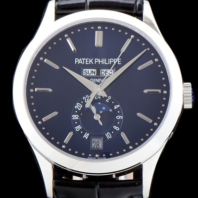 SA급 파텍필립 남성용 신형!!컴플리케이션 5396R-014 에뉴얼 캘린더 데이-데이트 문페이즈 네이비 다이얼 Cal.324 S C 오토매틱 무브먼트 PAT0042 xx