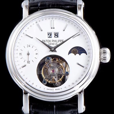 SA급 파텍필립 남성용 그렌드 컴플리케이션 투어빌론 무브먼트 문페이즈 화이트 다이얼 PAT0101 xx