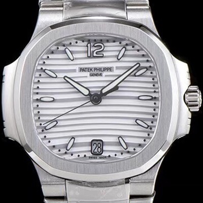 SA급 파텍필립 남성용 노틸러스 7018/1A-010 화이트 다이얼 브레이슬릿 오토매틱 무브먼트 PAT40340 xx